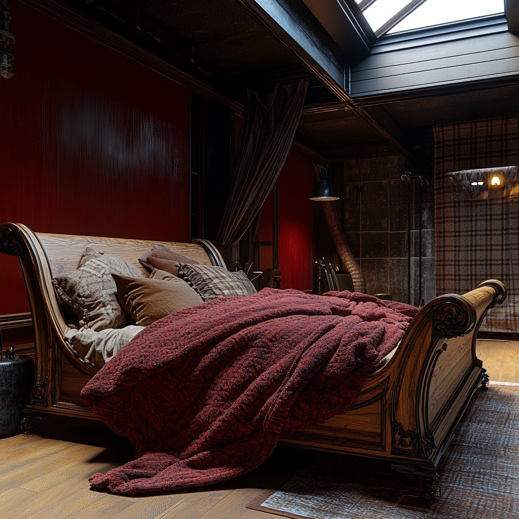 farmhouse industrial bedroom 44
