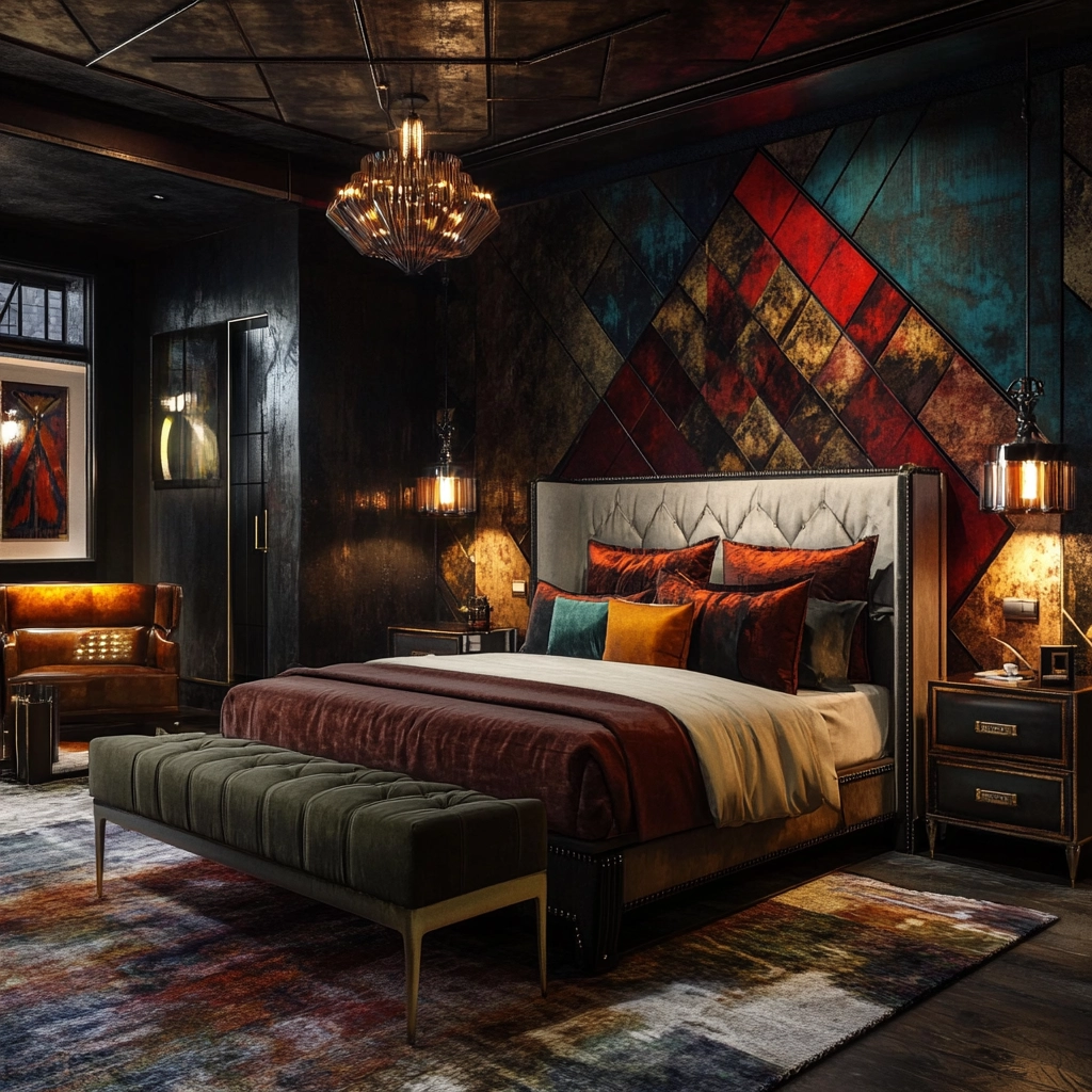 farmhouse industrial bedroom 57