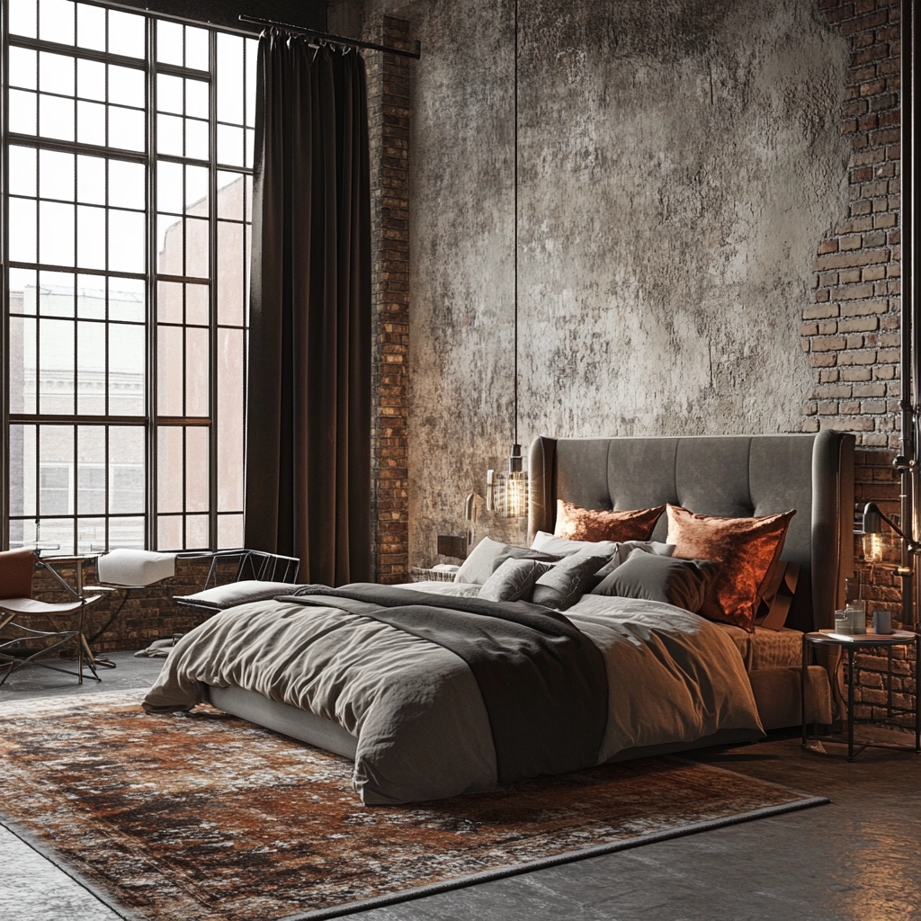 farmhouse industrial bedroom 64