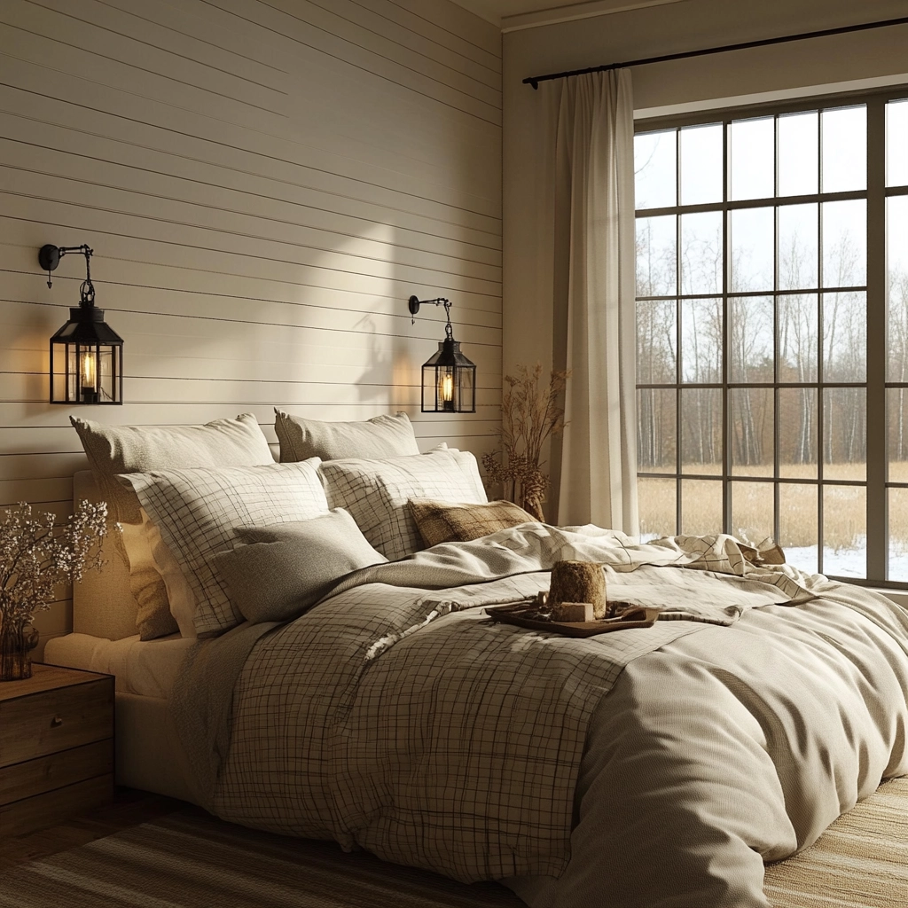 farmhouse industrial bedroom 73