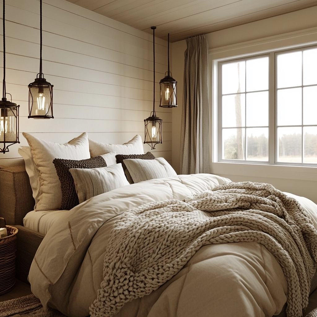 farmhouse industrial bedroom 74