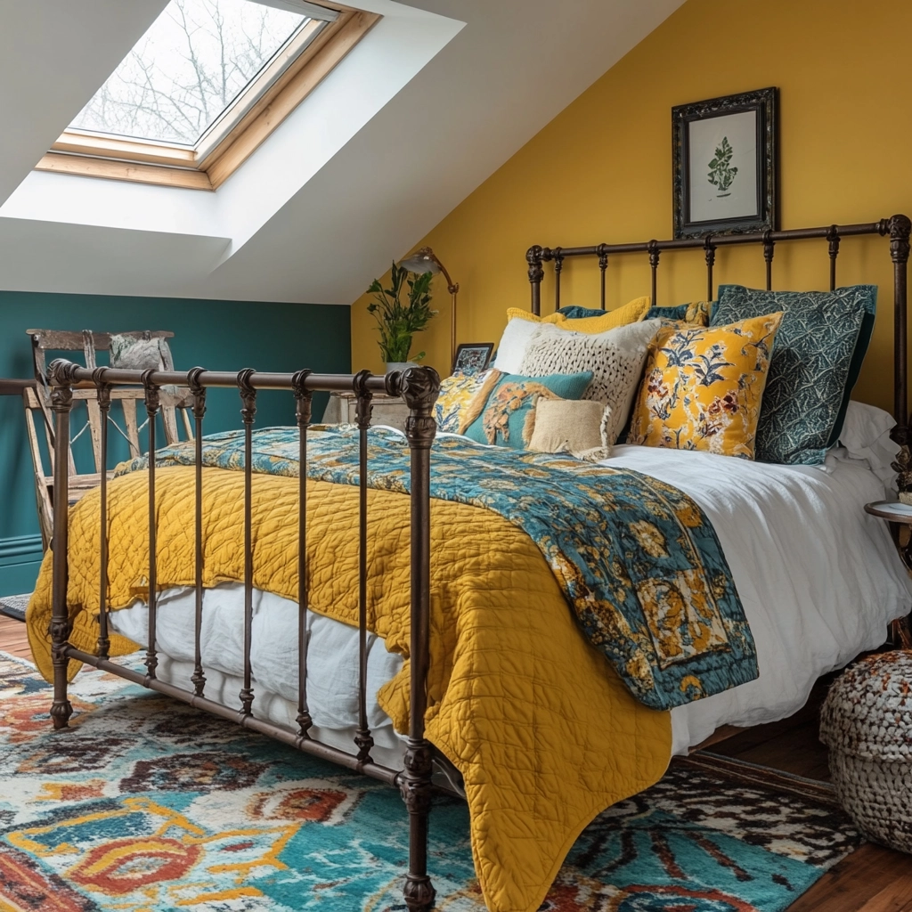 farmhouse industrial bedroom 79