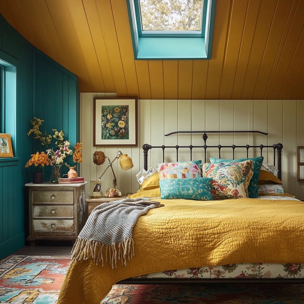 farmhouse industrial bedroom 80