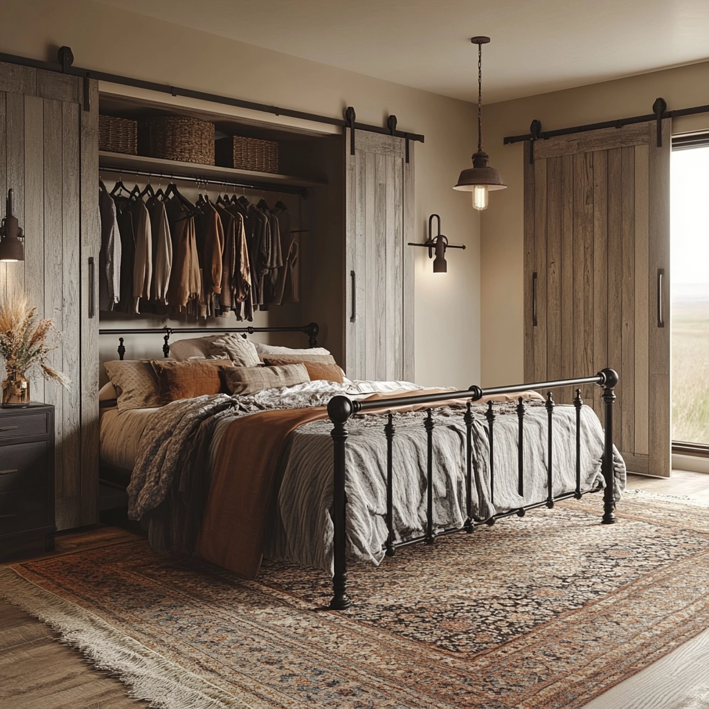 farmhouse industrial bedroom 9