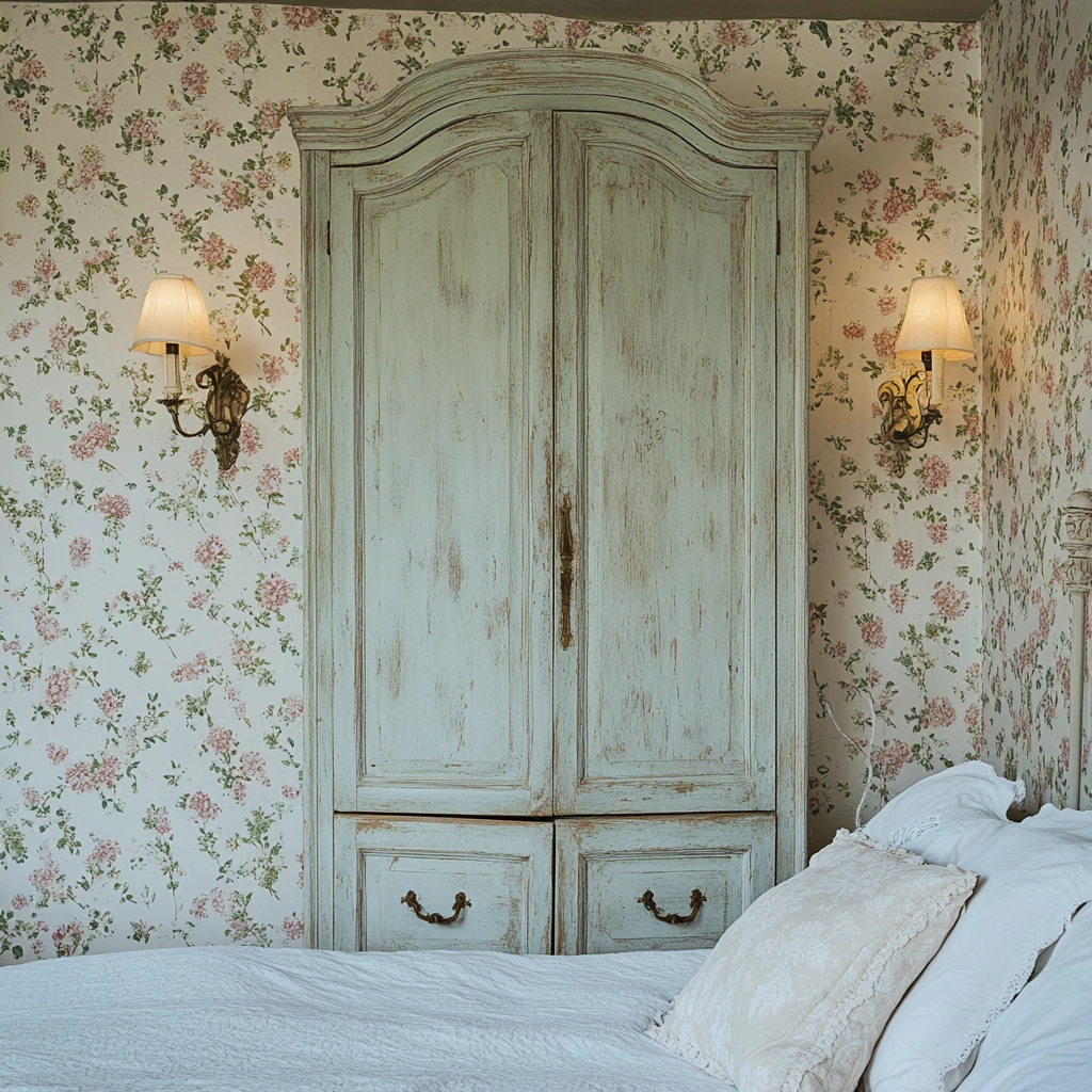 farmhouse shabby chic bedroom 30
