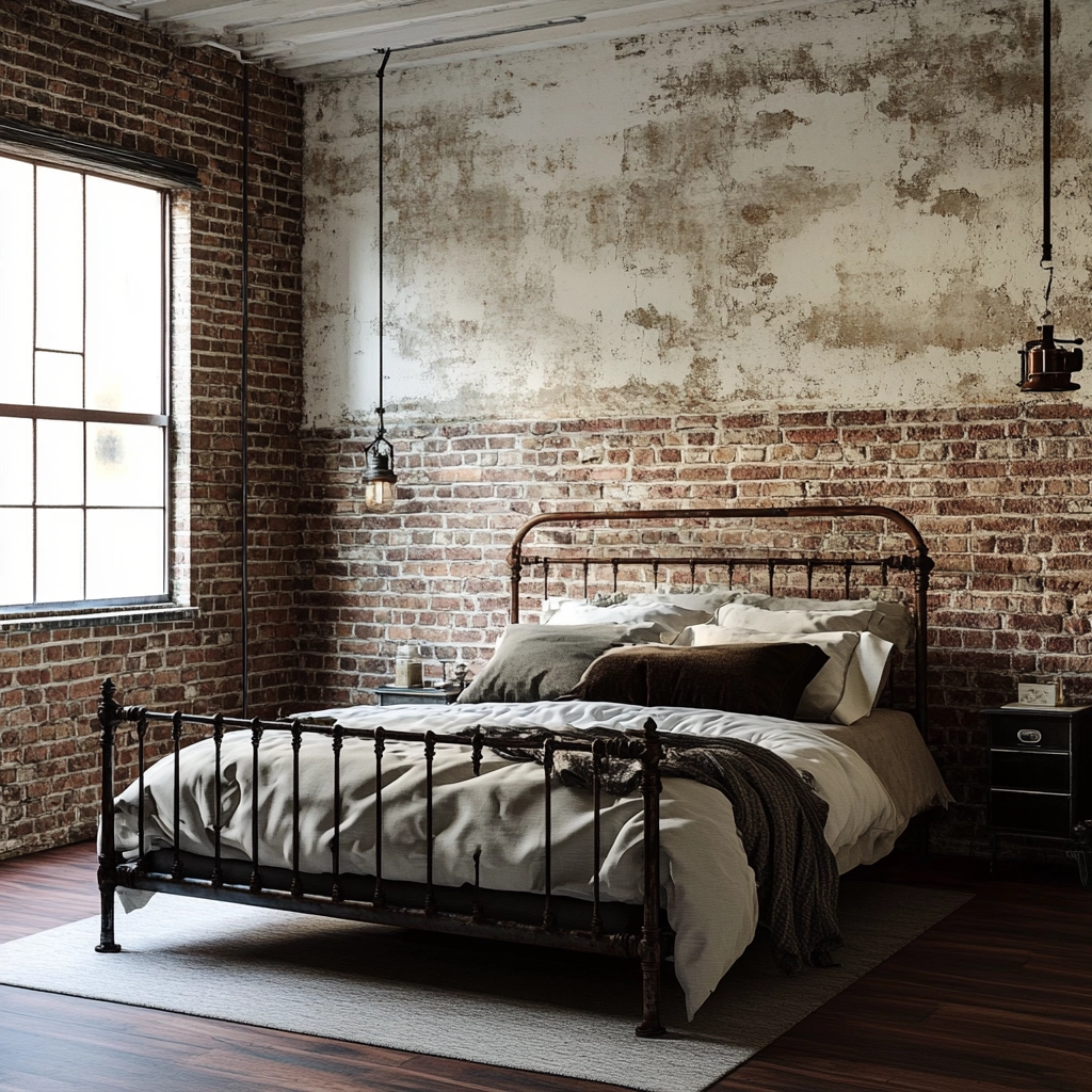 farmhouse shabby chic bedroom 37