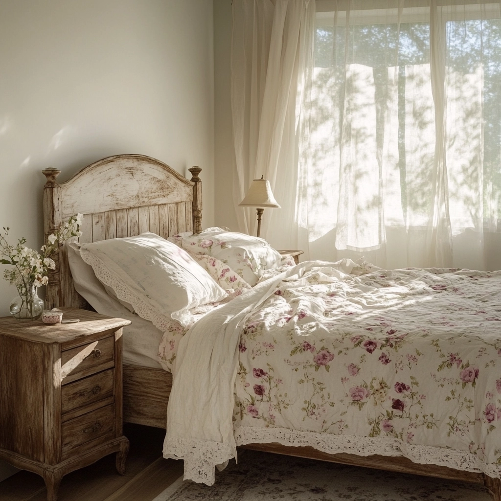 farmhouse shabby chic bedroom 4