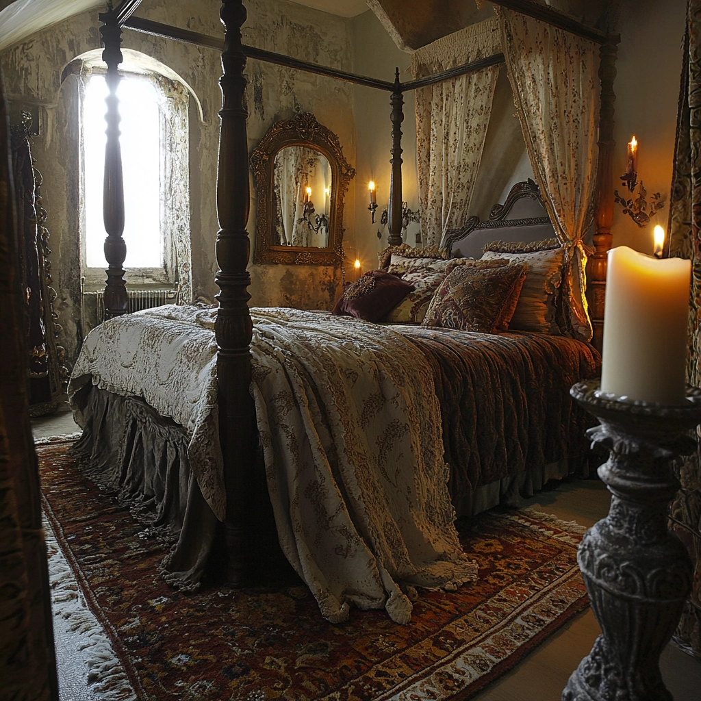 farmhouse shabby chic bedroom 45