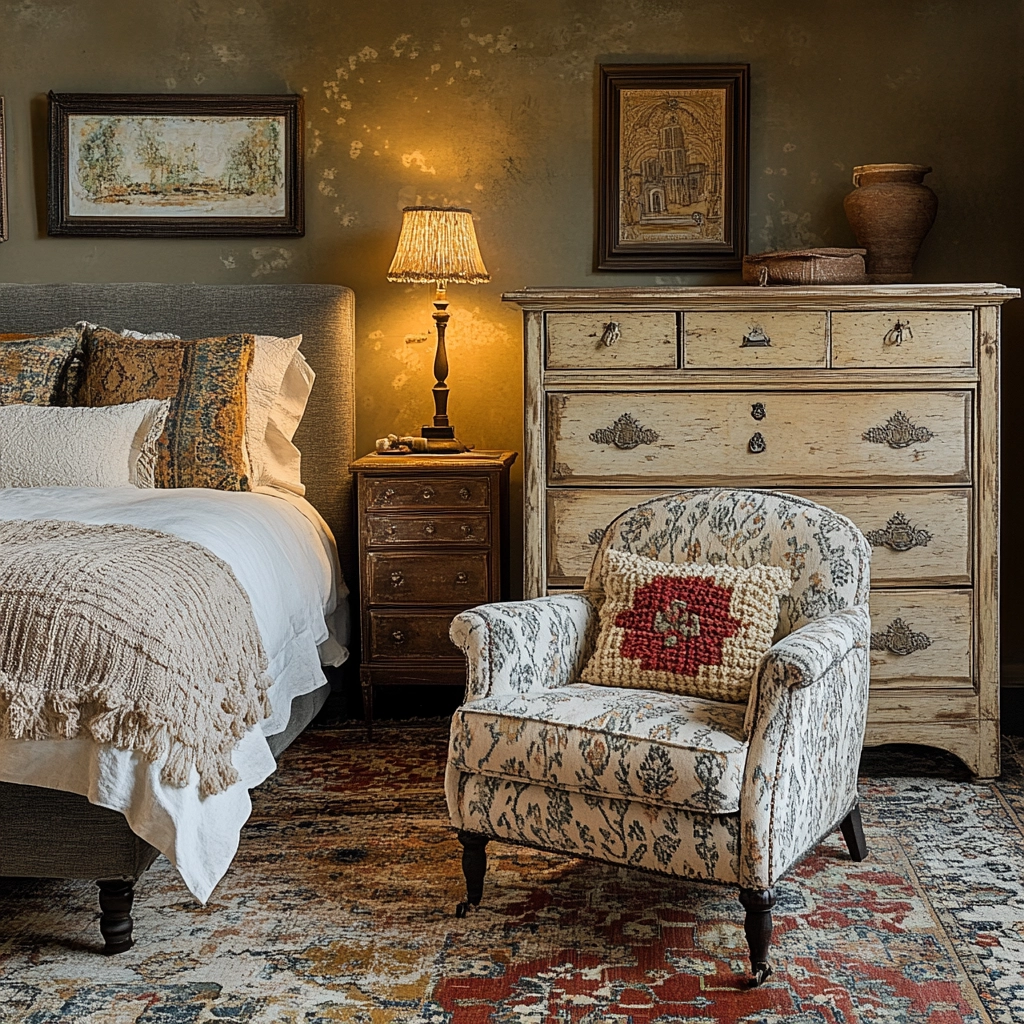 farmhouse shabby chic bedroom 6