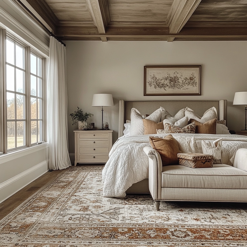 farmhouse shabby chic bedroom 61