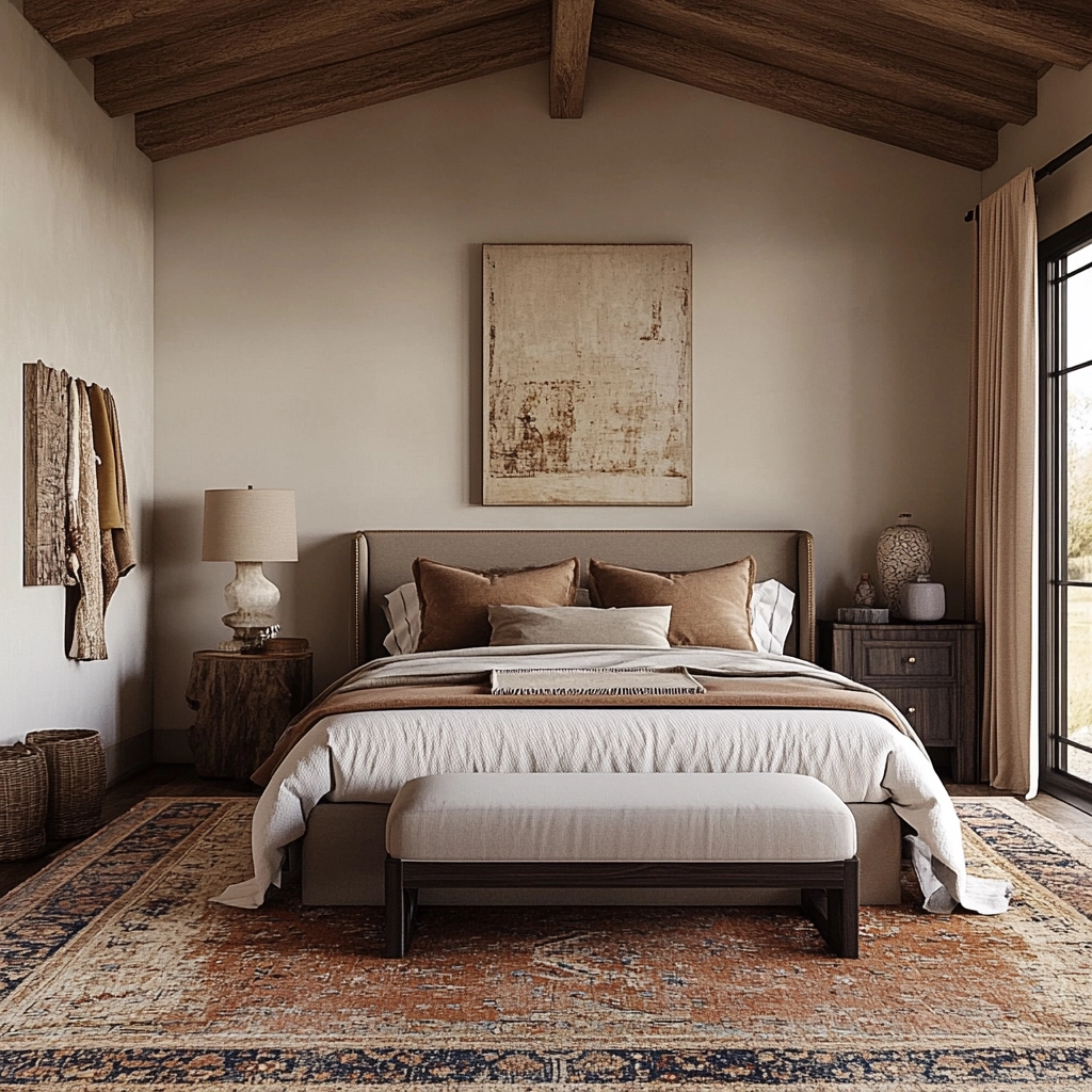 farmhouse shabby chic bedroom 62