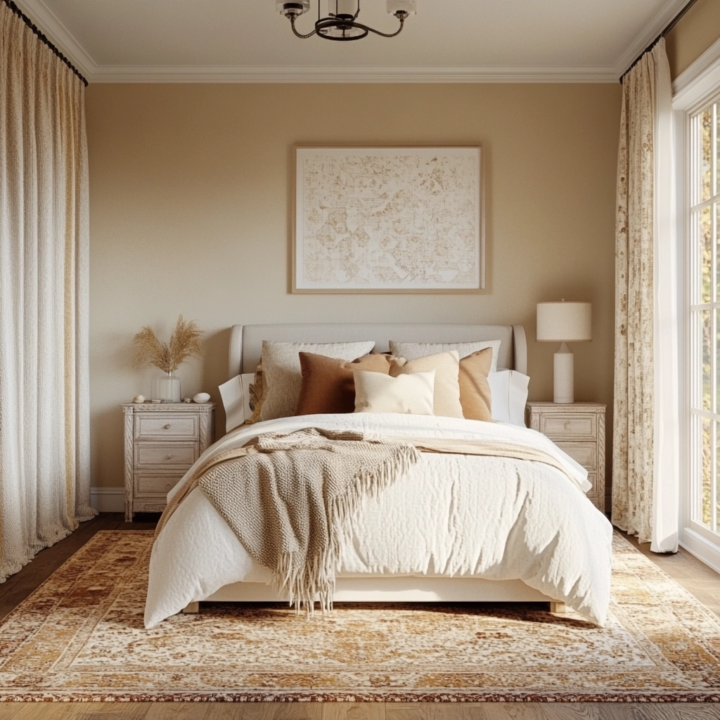 farmhouse shabby chic bedroom 63