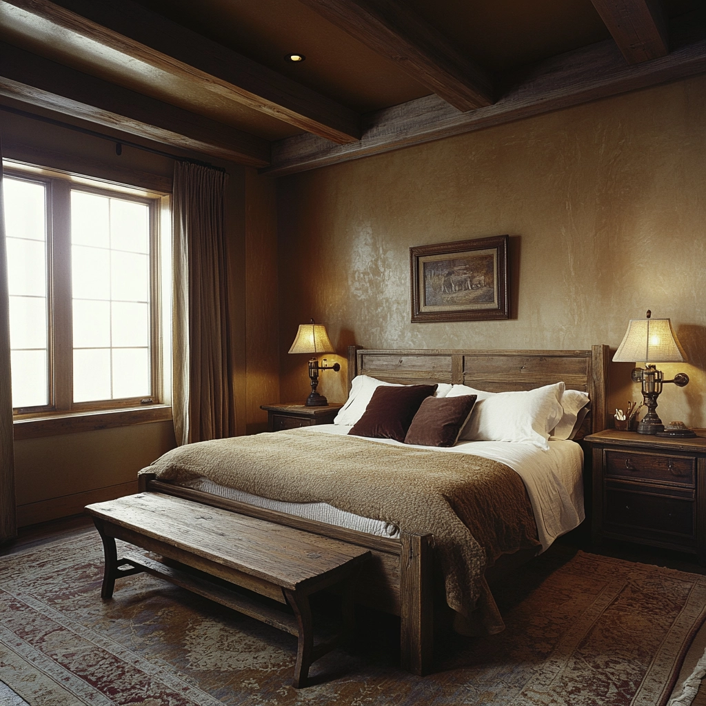 farmhouse shabby chic bedroom 73