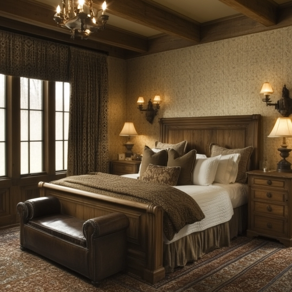 farmhouse shabby chic bedroom 74
