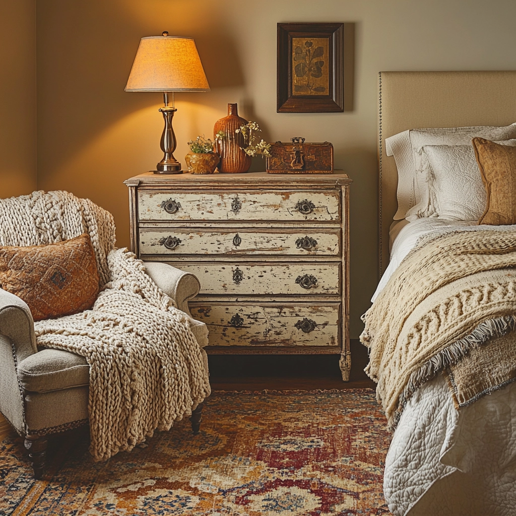 farmhouse shabby chic bedroom 8