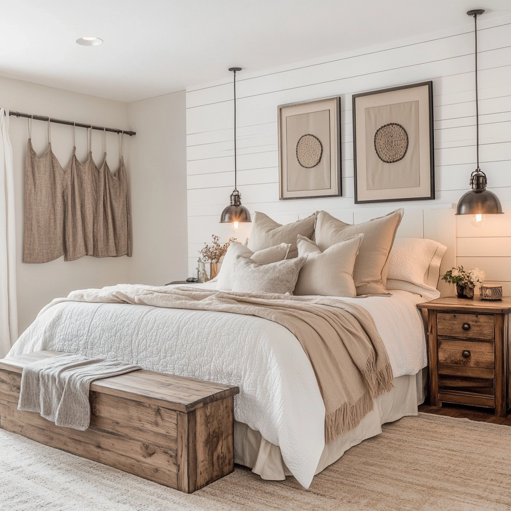 farmhouse style bedroom decor 17