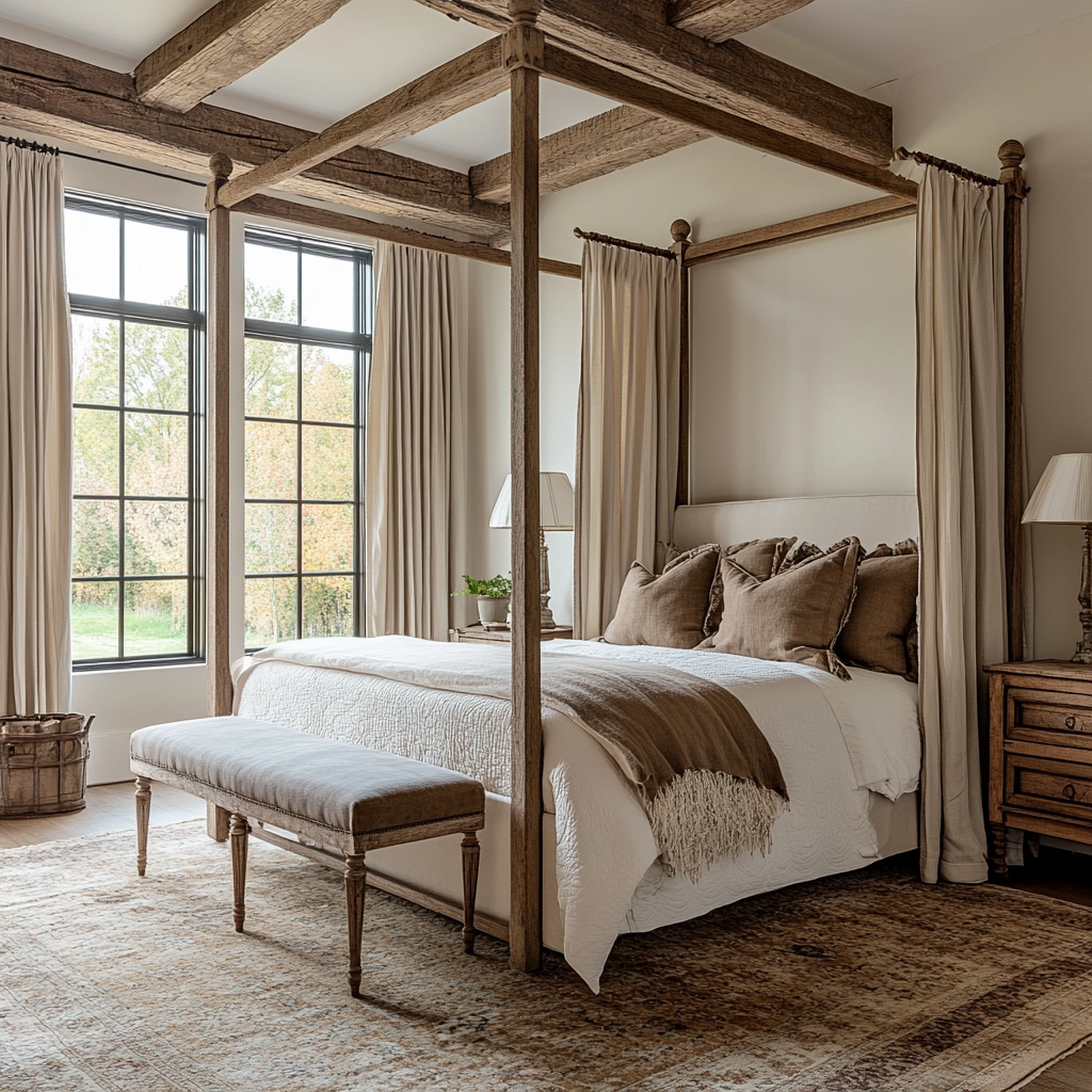 farmhouse style bedroom decor 27