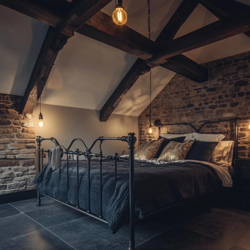 farmhouse vintage bedroom 14