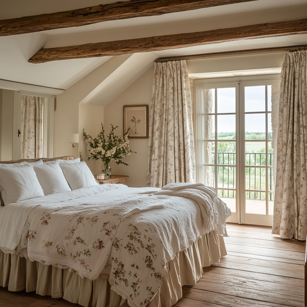 farmhouse vintage bedroom 33