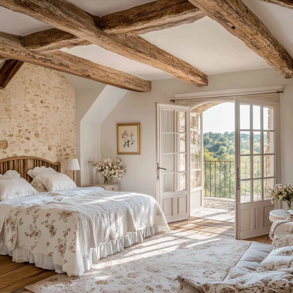 farmhouse vintage bedroom 34