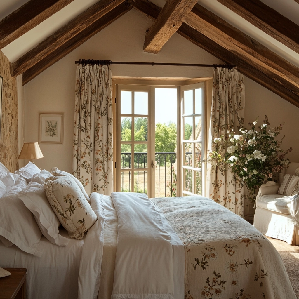 farmhouse vintage bedroom 35