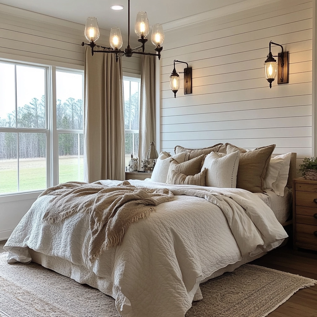 farmhouse vintage bedroom 44