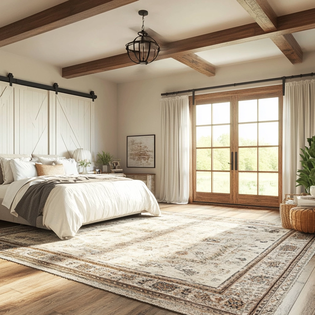 farmhouse wallpaper bedroom 11
