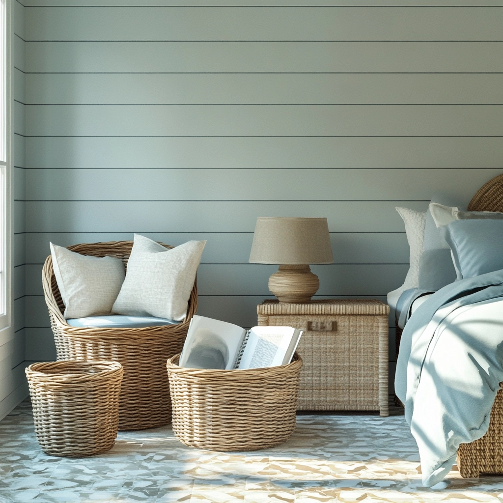 farmhouse wallpaper bedroom 16