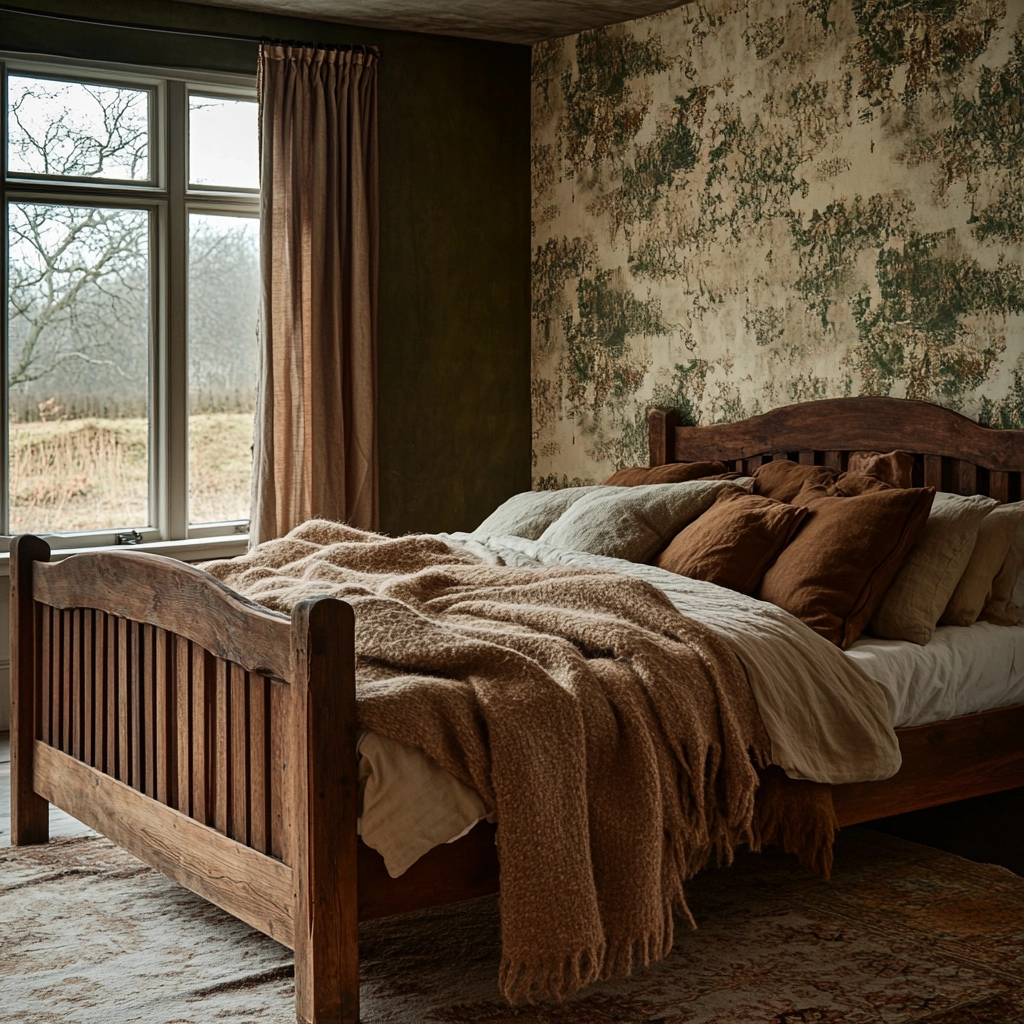 farmhouse wallpaper bedroom 18