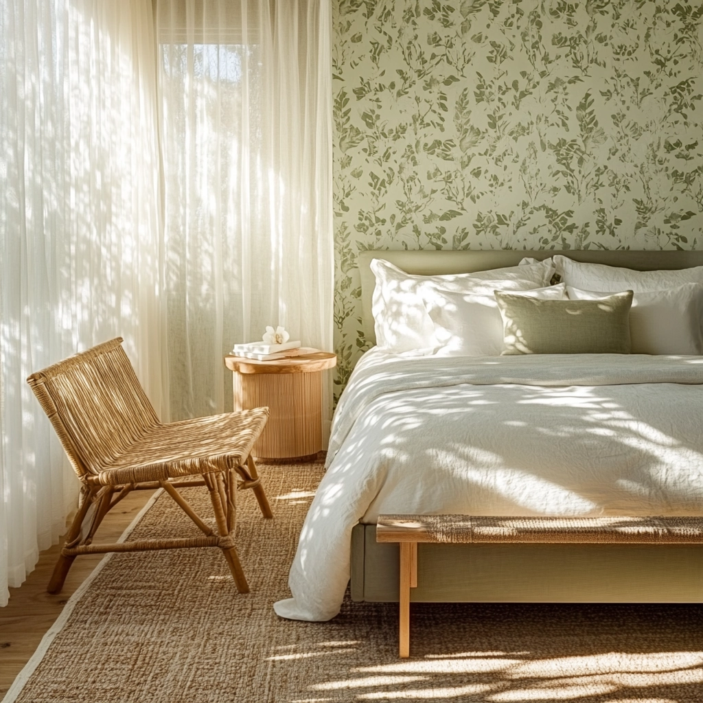 farmhouse wallpaper bedroom 39
