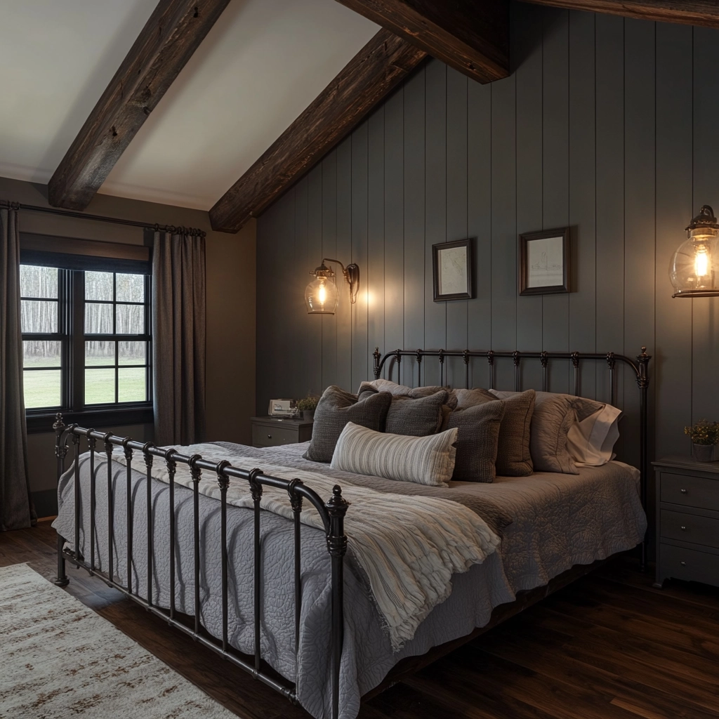 farmhouse wallpaper bedroom 41