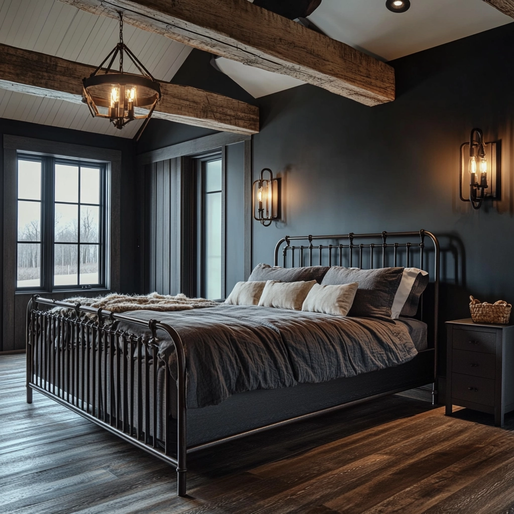 farmhouse wallpaper bedroom 43