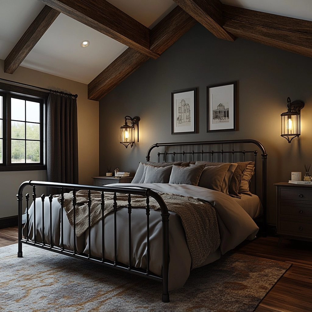 farmhouse wallpaper bedroom 44