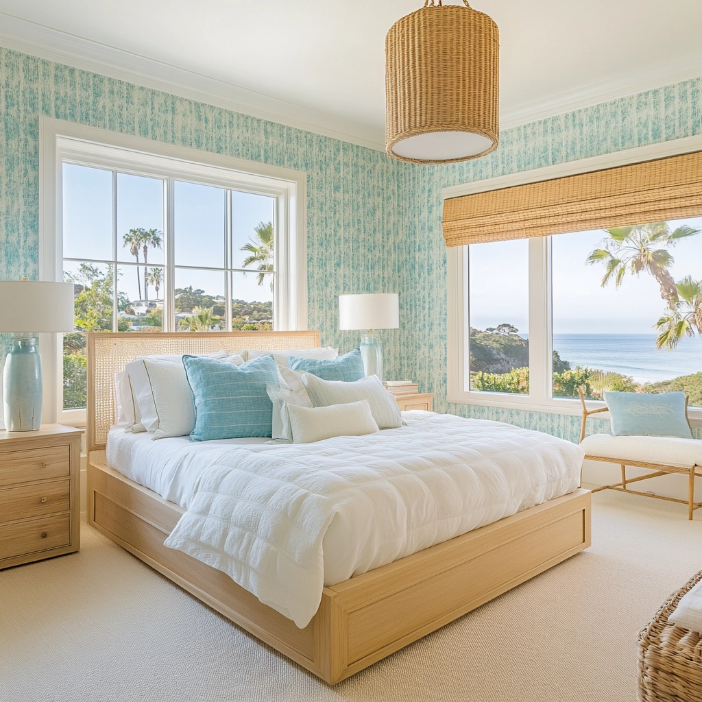 farmhouse wallpaper bedroom 60