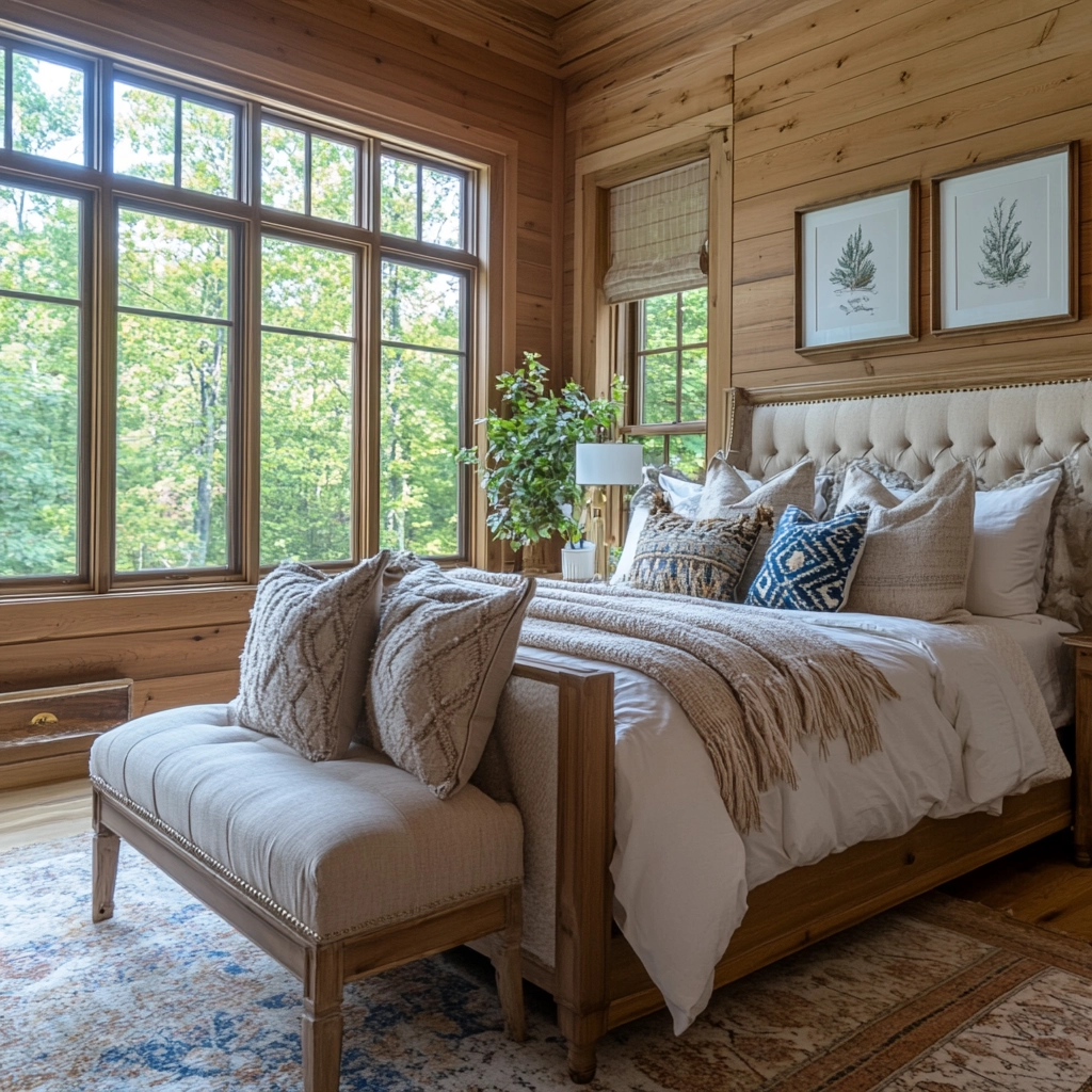 farmhouse wallpaper bedroom 61