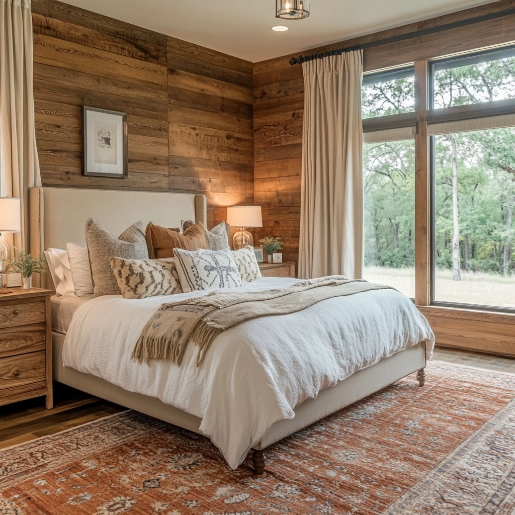 farmhouse wallpaper bedroom 62