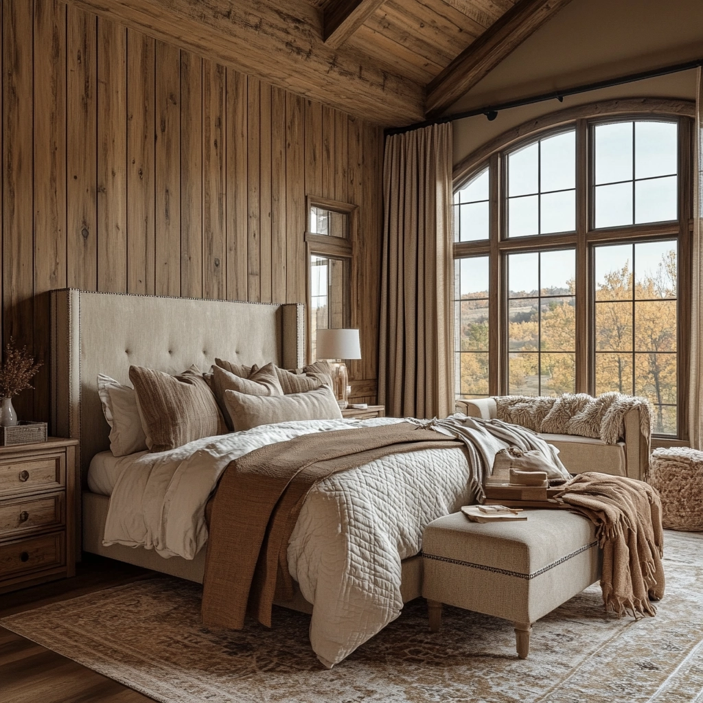 farmhouse wallpaper bedroom 63