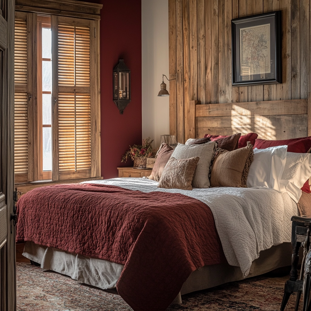 farmhouse wallpaper bedroom 76