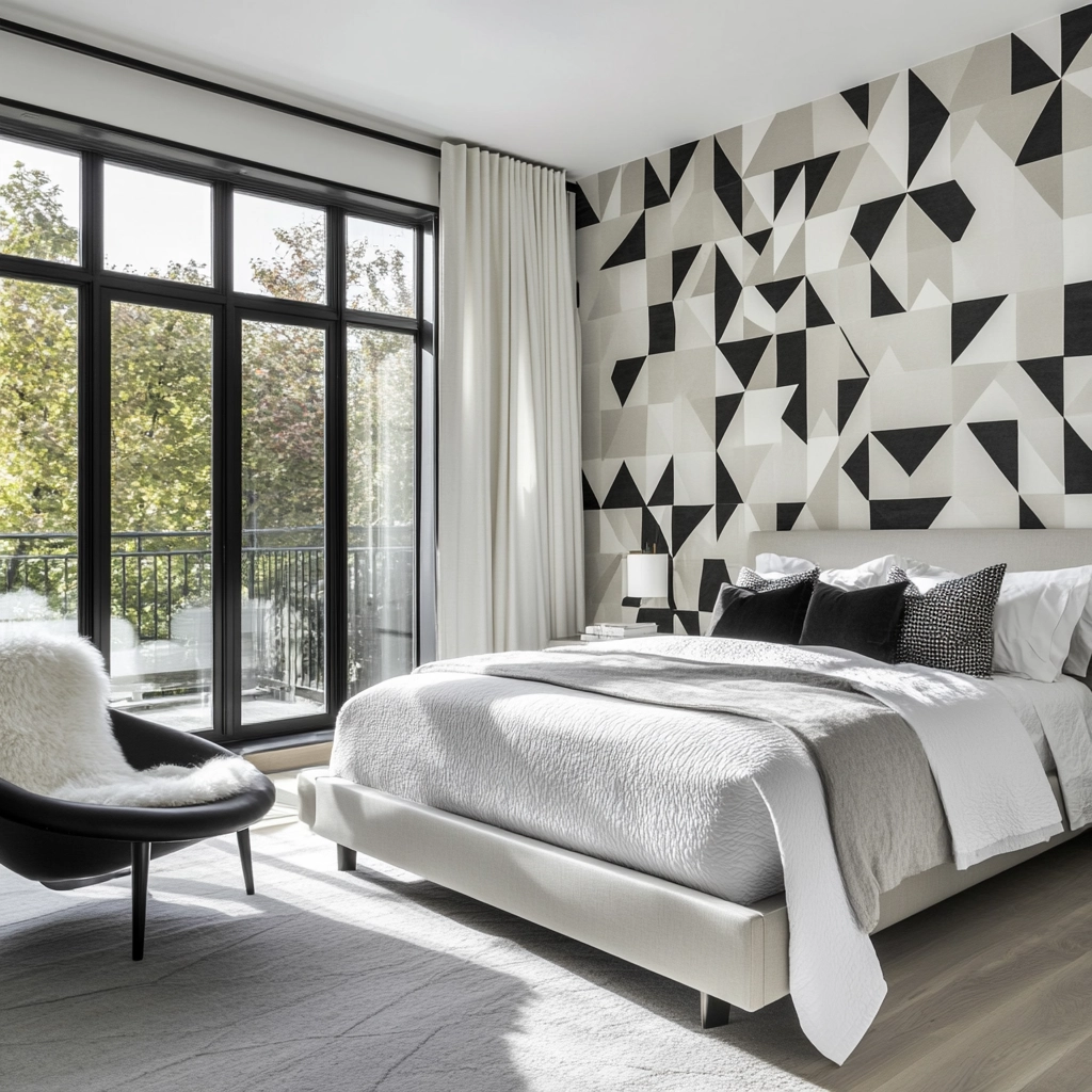 farmhouse wallpaper bedroom 79