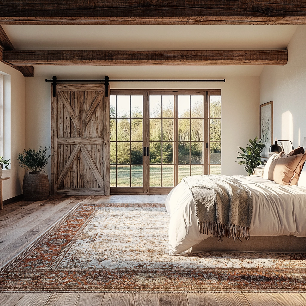 farmhouse wallpaper bedroom 9