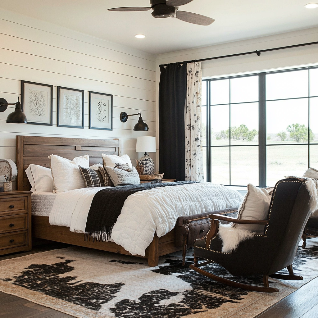 farmhouse western bedroom 39