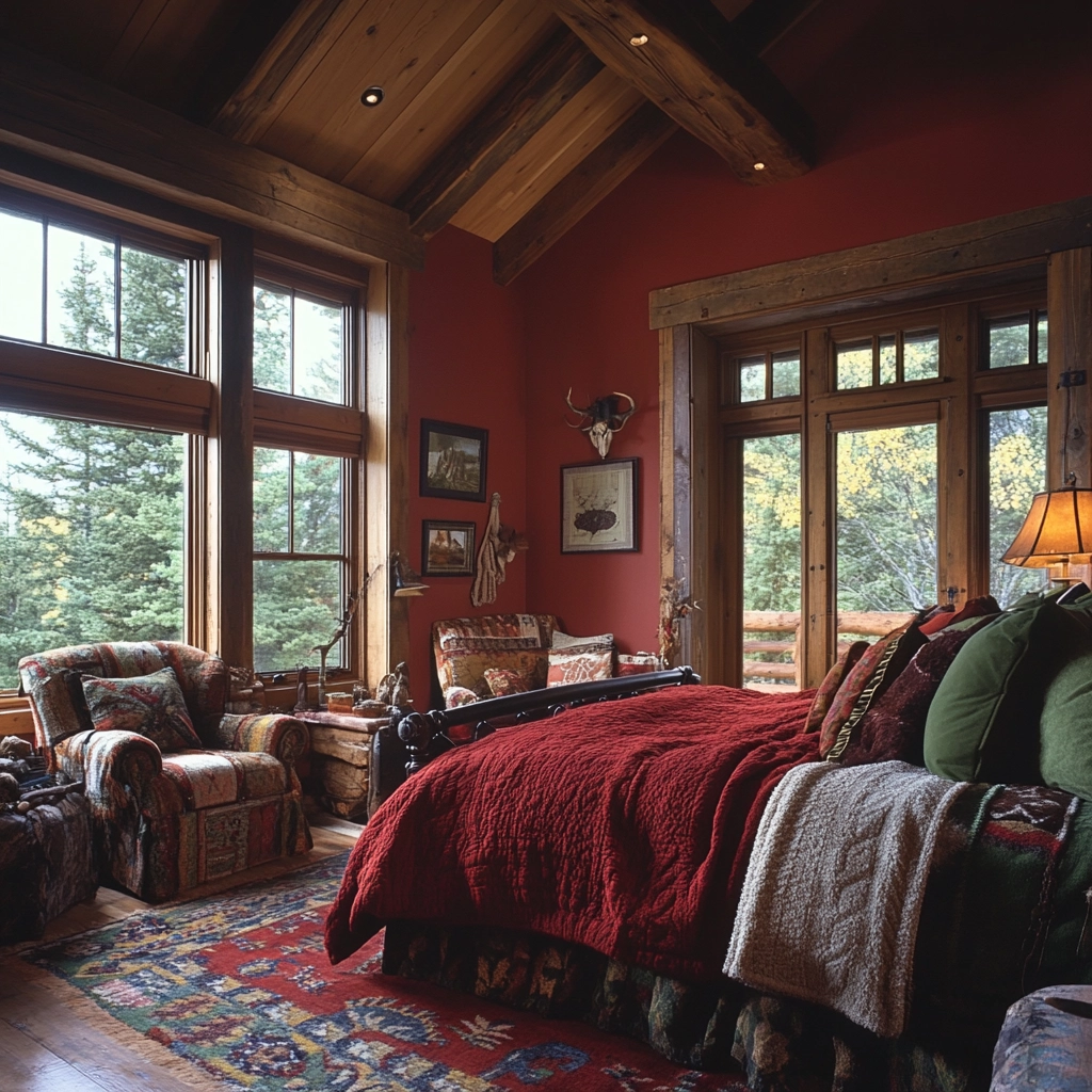 farmhouse western bedroom 53