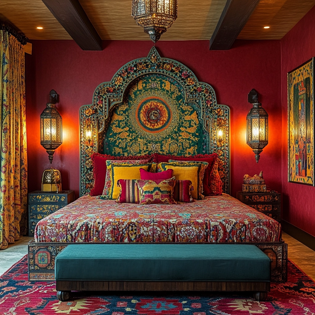 farmhouse western bedroom 58