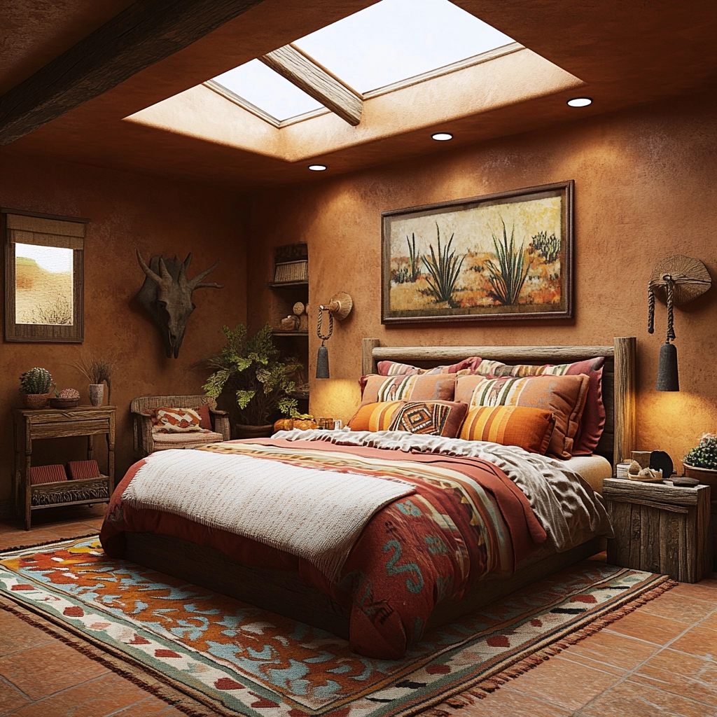 farmhouse western bedroom 70