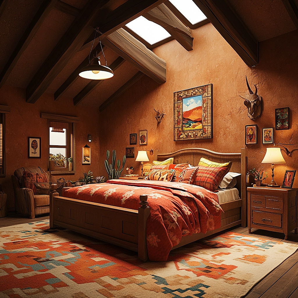 farmhouse western bedroom 71