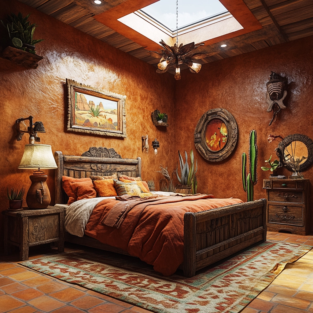 farmhouse western bedroom 72