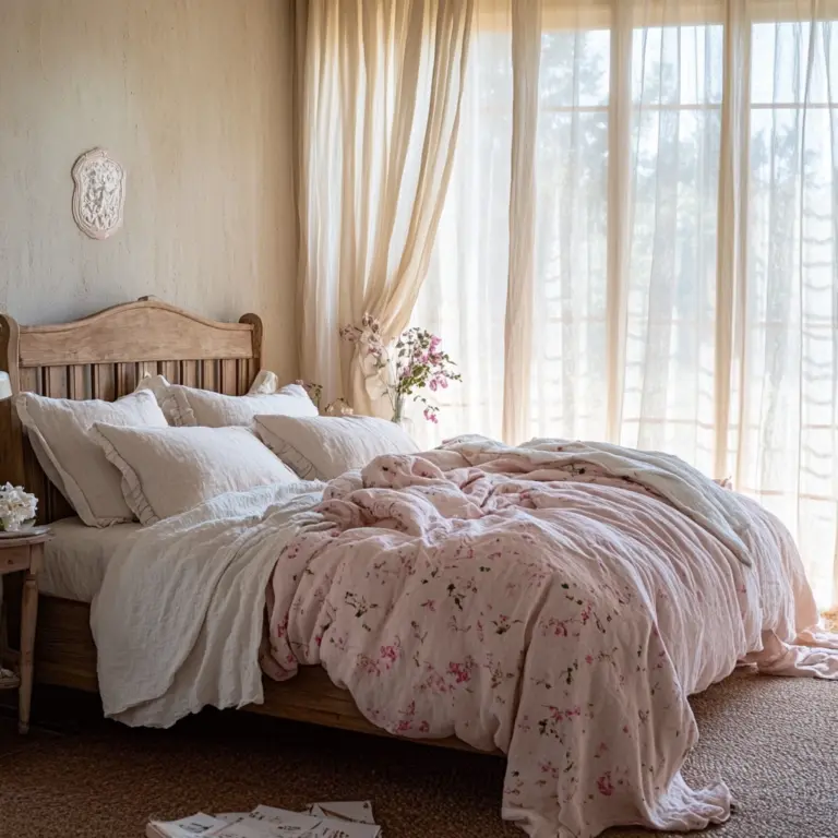 feminine farmhouse bedroom 1