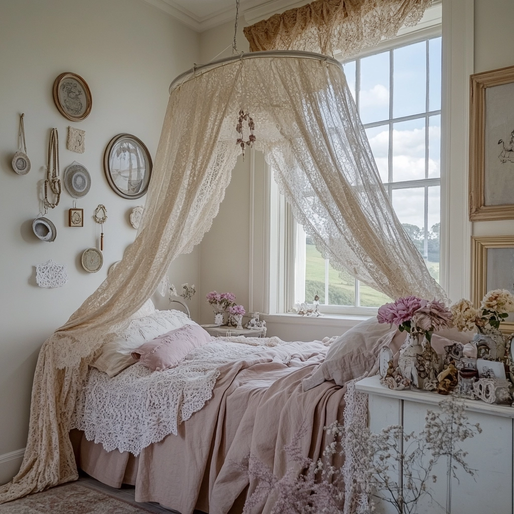 feminine farmhouse bedroom 24