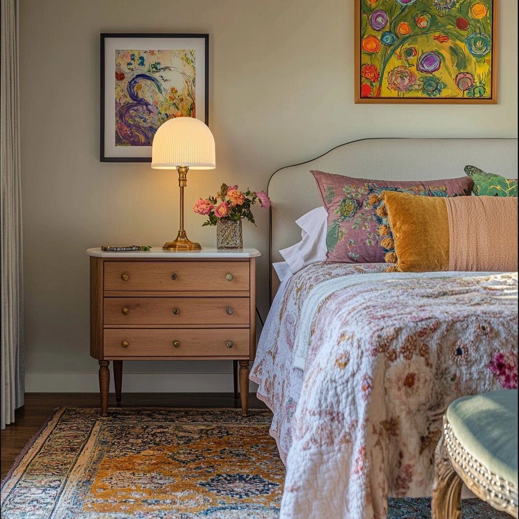 feminine farmhouse bedroom 33