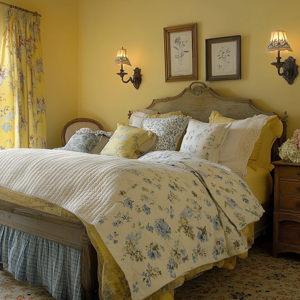 feminine farmhouse bedroom 41